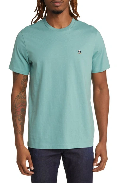 Original Penguin Solid Organic Cotton T-shirt In Oil Blue