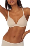 Dkny Table Tops Underwire Plunge Bra In Cashmere