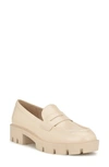 Nine West Maibel Platform Penny Loafer In Medium Natural