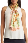Vince Camuto Botanical Floral Scarf In Coral