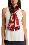 Vince Camuto Floral Scarf In Black