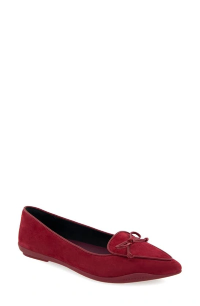 Aerosoles Doran Pointy Toe Loafer In Pomegranate Suede