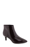 Aerosoles Edith Faux Leather Bootie In Java Patent Pu