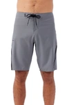 O'neill Superfreak Solid 21 Water Resistant Swim Trunks In Grey