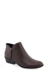 Aerosoles Collaroy Side Zip Bootie In Java Leather