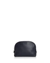 Longchamp Le Foulonne Leather Dome Cosmetic Case In Navy/silver