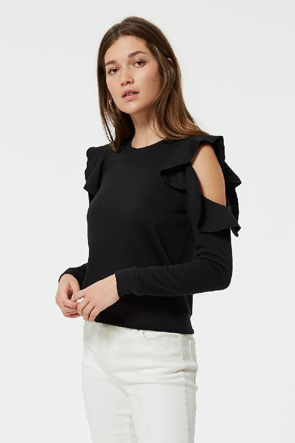 rebecca minkoff gracie cold shoulder sweatshirt
