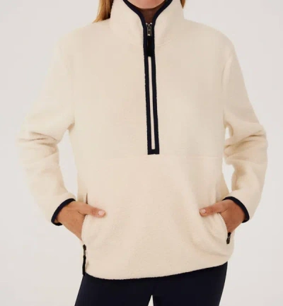 Splits59 Libby Sherpa Half-zip Pullover In Beige