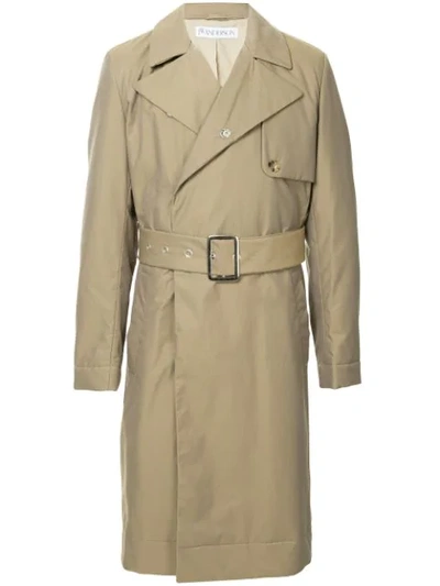 Jw Anderson Wadded Trench Coat In Beige In Neutral