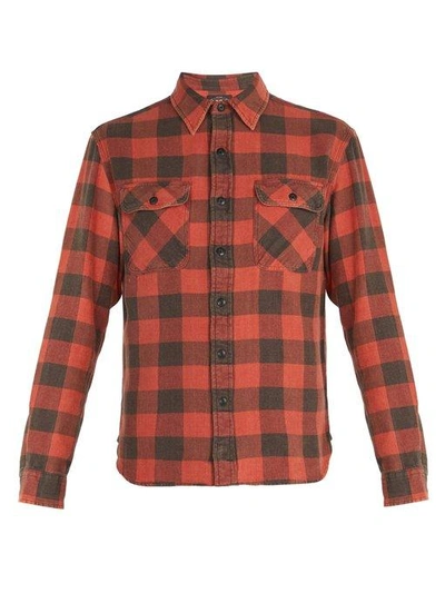 Rrl Matlock Checked Cotton-twill Shirt In Red