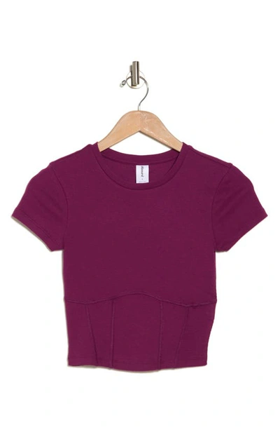 Abound Corset Seamed Baby T-shirt In Purple Magenta