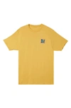 Quiksilver Endless Nights Cotton Graphic T-shirt In Mustard