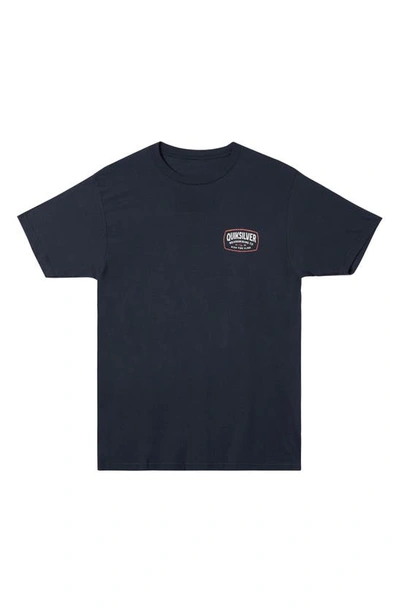 Quiksilver High Cloud Cotton Graphic T-shirt In Navy