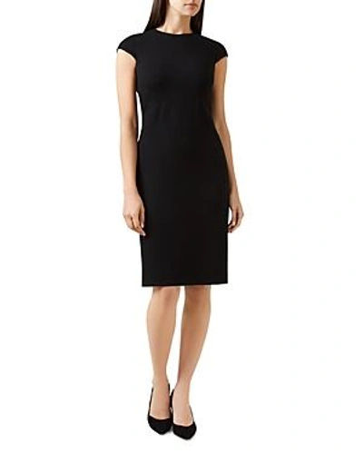 Hobbs London Kirsty Pique Sheath Dress In Black