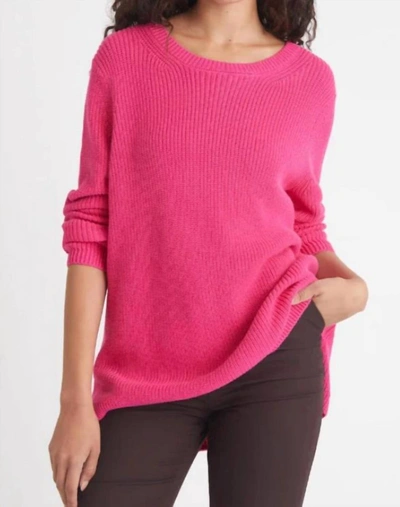 525 America Emma Crewneck Sweater In Fuchsia Purple In Multi
