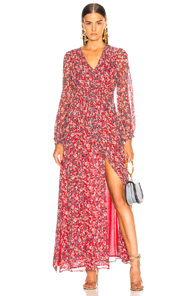 nicholas red blossom maxi