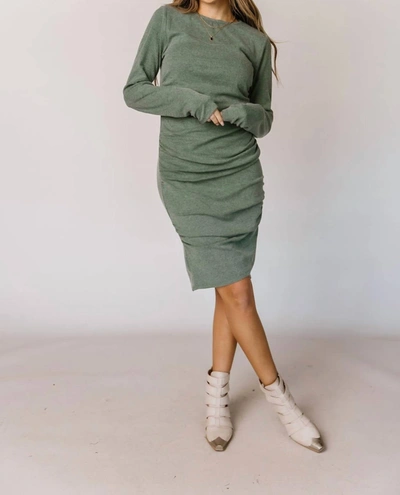 Ampersand Ave Better Than Basics Long Sleeve Dress In Rosemary In Multi