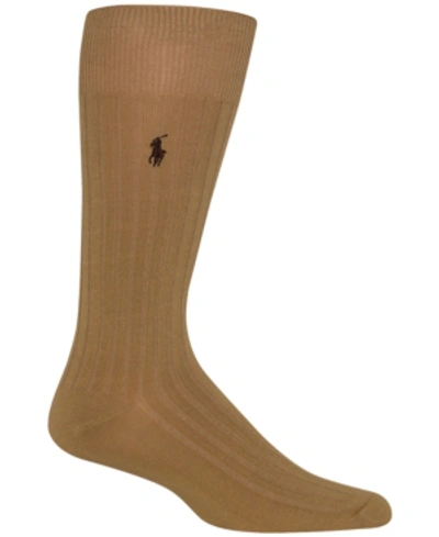 Polo Ralph Lauren Men's Embroidered Trouser Socks In Tan
