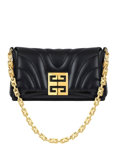 Givenchy 4g Soft Micro Bag In Quilted Leather In Nero