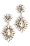 Deepa Gurnani Alianah Crystal Drop Earrings In Silver
