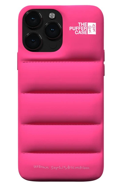 Urban Sophistication The Puffer Case® Water Resistant Iphone 13 Pro Case In Hot Pink