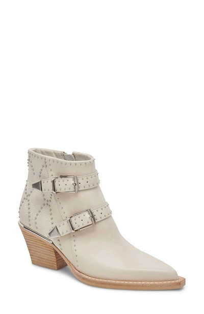 Dolce Vita Ronnie Pointed Toe Bootie In Ivory Leather