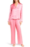Nordstrom Washable Silk Pajamas In Pink Punch