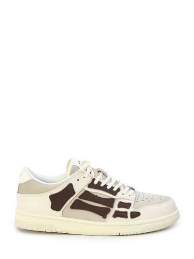 Amiri Skel Top Leather Trainers In White