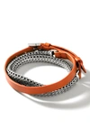 John Hardy Icon Leather & Sterling Silver Wrap Bracelet