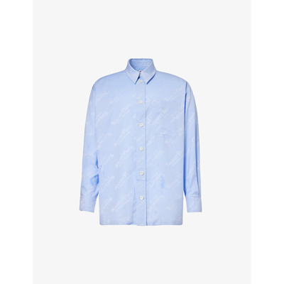 Kenzo X Verdy Graphic-print Boxy-fit Cotton In Sky Blue