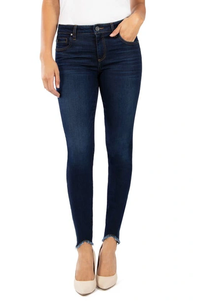 Kut From The Kloth Donna Curved Hem Ankle Skinny Jeans In Amity