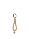 Bottega Veneta - Intrecciato Leather Knot Key Ring - Womens - Gold