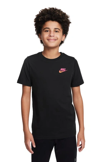 Nike Kids' Sportswear Cotton Graphic T-shirt In Black