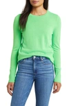 Caslon Wool Blend Crewneck Sweater In Green Neon