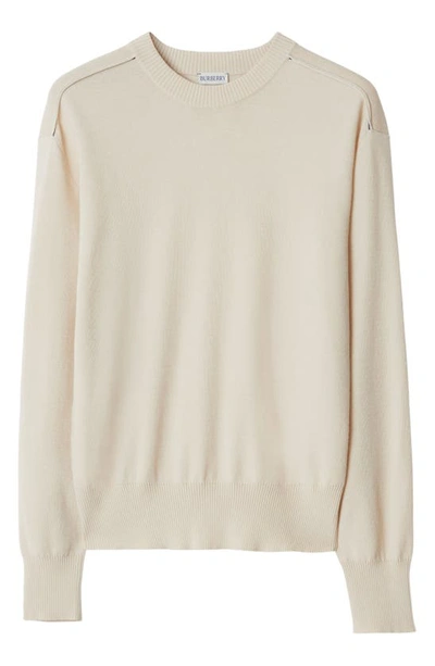 Burberry Wool Crewneck Sweater In Soap