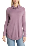 Caslon Turtleneck Tunic Sweater In Purple Grapeade