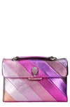 Kurt Geiger Kensington Leather Convertible Shoulder Bag In Open Pink