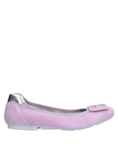 Hogan Ballet Flats In Pink