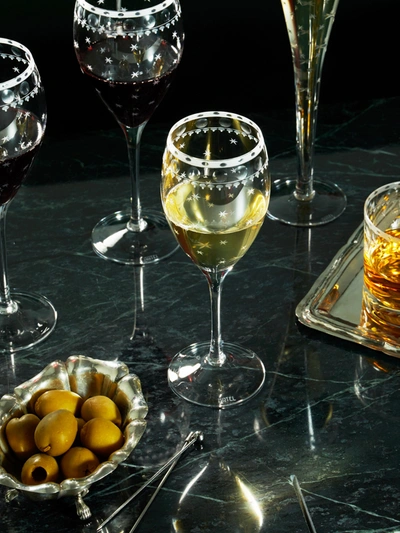 Artel Hand-engraved Crystal White Wine Glasses (set Of 6)