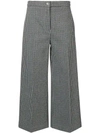 Msgm Houndstooth Trousers In Blue