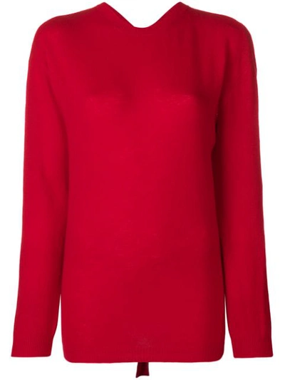 Valentino Mock Neck Sweater - Red
