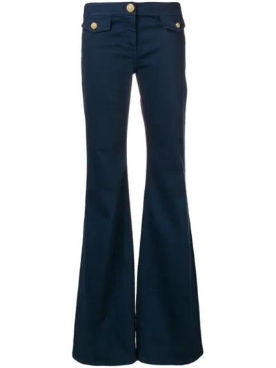 Balmain Wide-leg Trousers - Blue