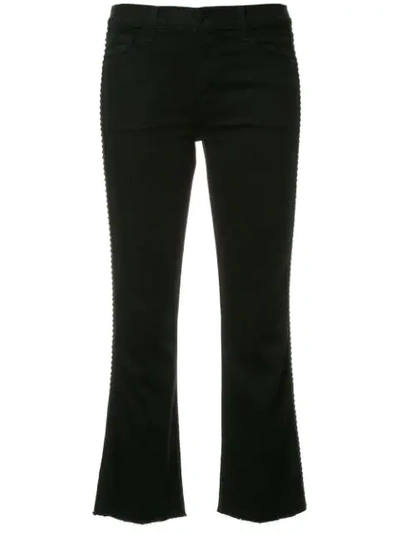 J Brand Cropped Flare Jeans In Black
