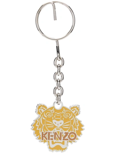 Kenzo Tiger Enamelled Keyring - Yellow In Yellow & Orange