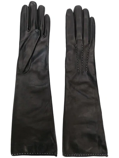 Ermanno Scervino Long Gloves In Black