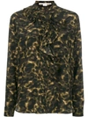 Stella Mccartney Leopard Print Blouse In 8489 Khaki Multicolor