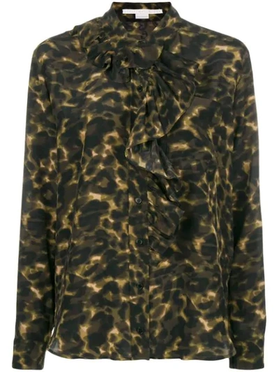 Stella Mccartney Leopard Print Blouse In 8489 Khaki Multicolor
