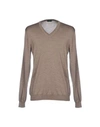 Zanone Sweaters In Khaki