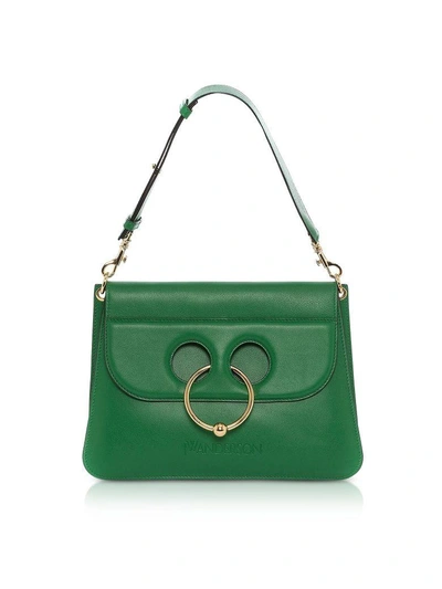 Jw Anderson Emerald Green Leather Medium Pierce Bag