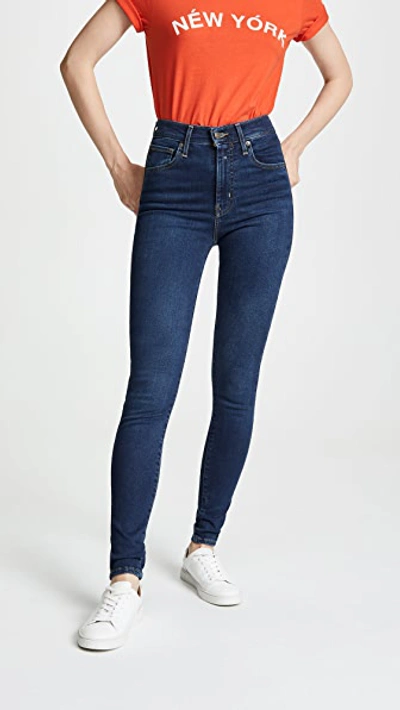 Levi's Mile High Super Skinny Jeans In Jet Setter